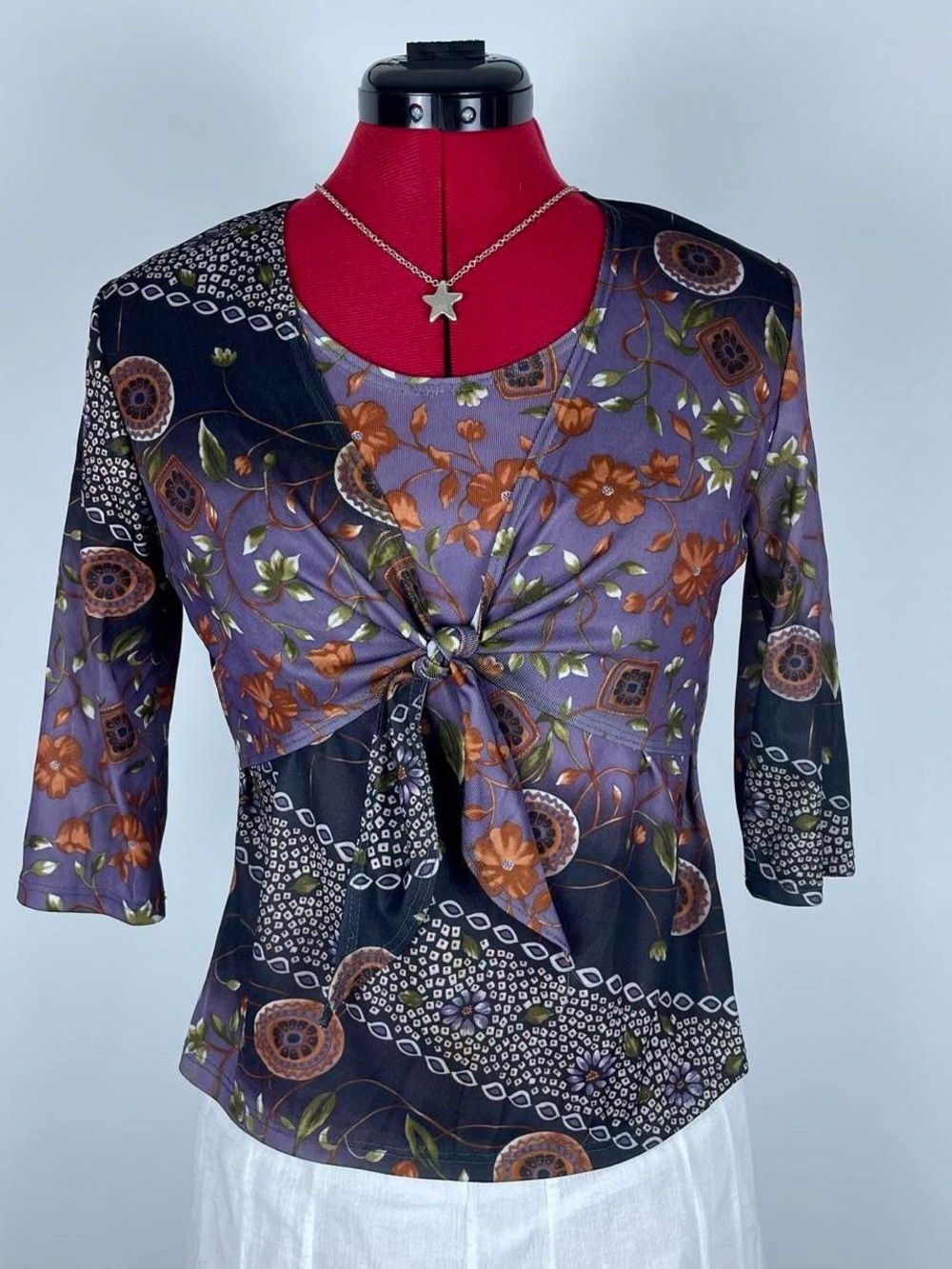 Vintage 90s Tie-Front Top